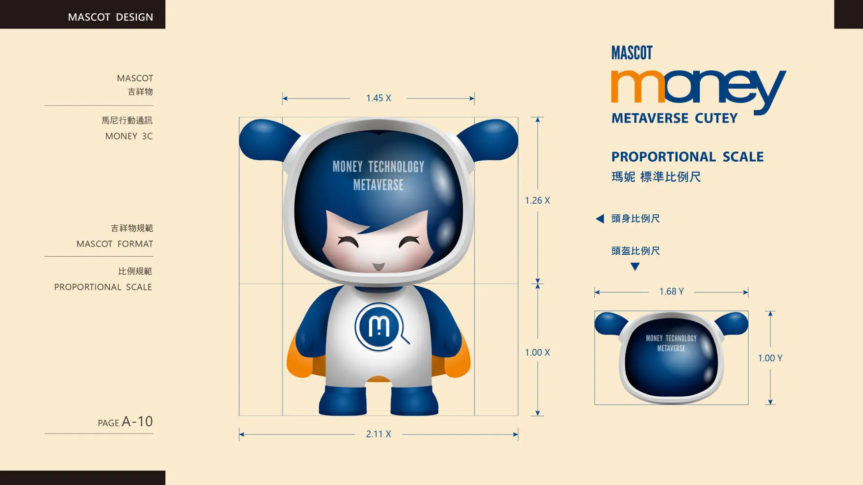 馬尼行動通訊品牌吉祥物設計結構比例設定 Mascot Proportional Scale