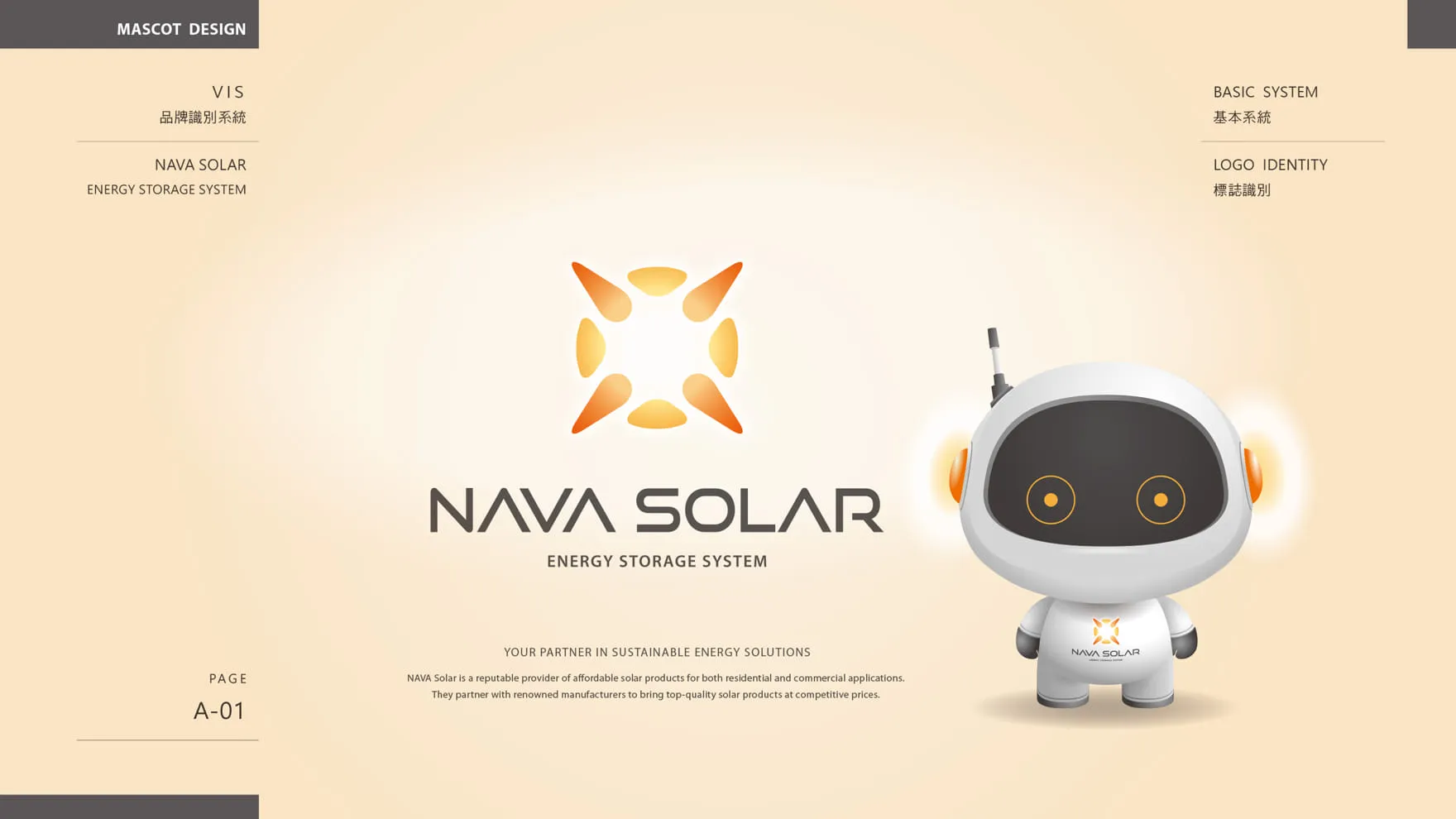 NAVA SOLAR 太陽能光電存儲LOGO品牌吉祥物設計規範 Mascot design